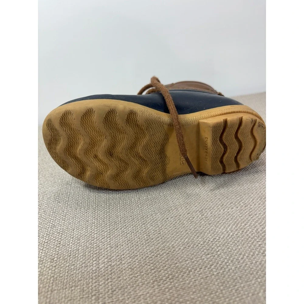 Sperry Toddler Duck Boots Unisex Saltwater Kids Blue/Tan Size 9M